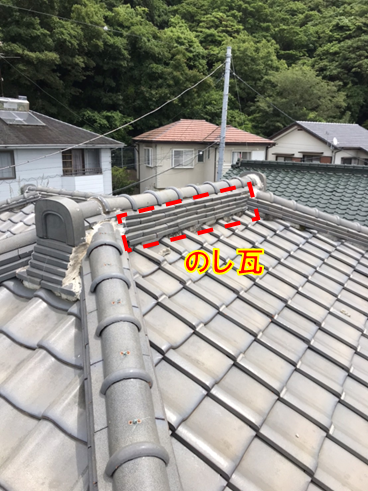 沼津市瓦屋根現場調査のし瓦