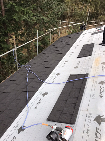 沼津市瓦屋根葺き替え金属