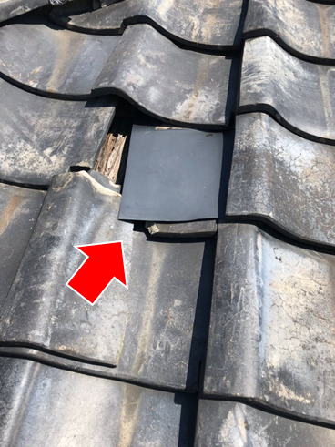 沼津市瓦屋根ズレ葺き直し