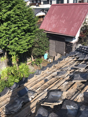 沼津市瓦雨漏り葺き直し