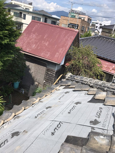 沼津市瓦屋根ルーフィング