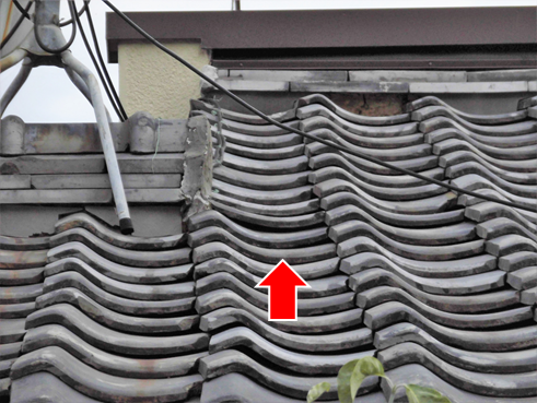 沼津市瓦ズレ雨漏り