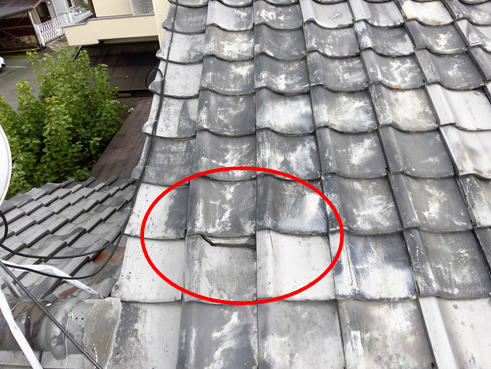 沼津市瓦割れ雨漏り