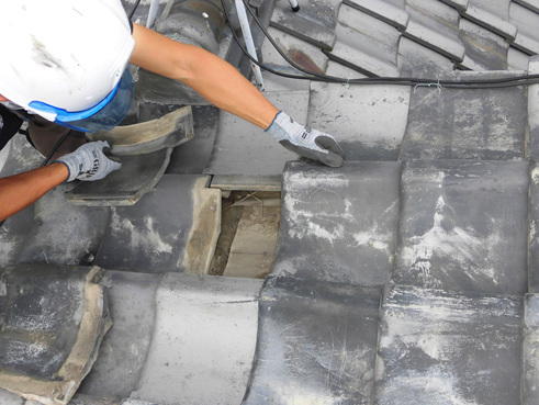 沼津市瓦交換雨漏り