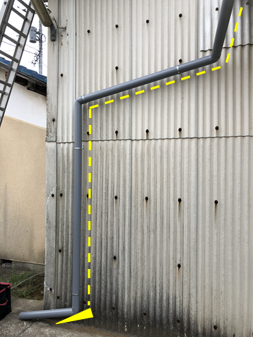 沼津市雨樋設置経路変更