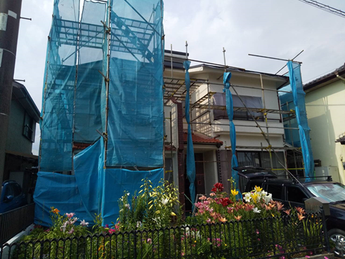 沼津雨漏り葺き替え養生