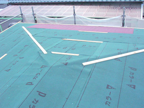 長泉町屋根カバー防水紙