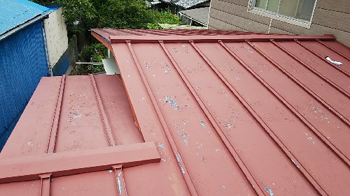 内海町瓦棒屋根葺き替え工事