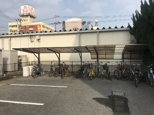 福山市宝町駐輪場屋根写真