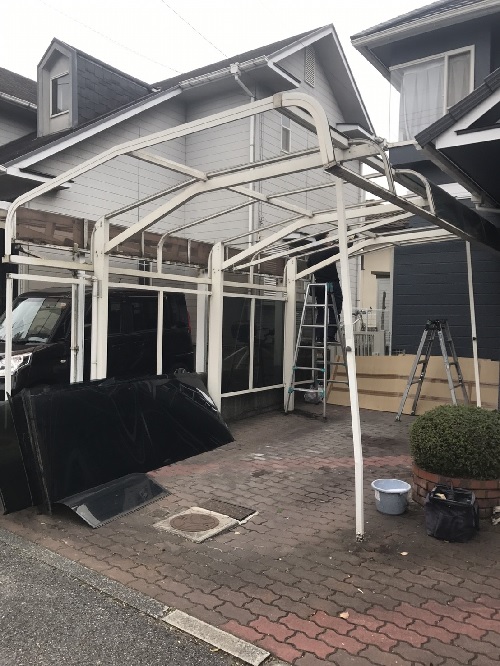 カーポート屋根工事写真