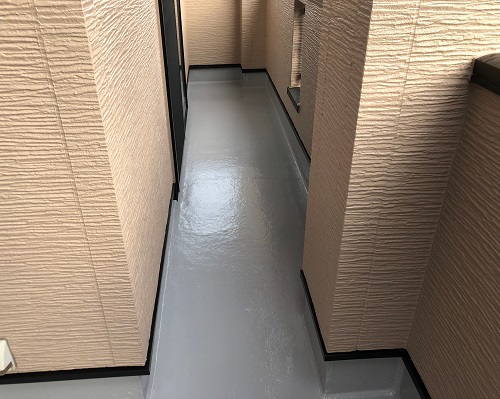 ベランダ防水FRP防水完了