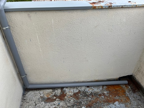 福山市ベランダ雨どい修理後這樋