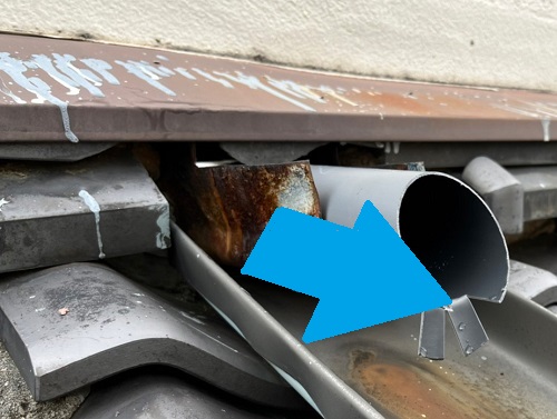 福山市ベランダ雨どい修理這樋水の排水先