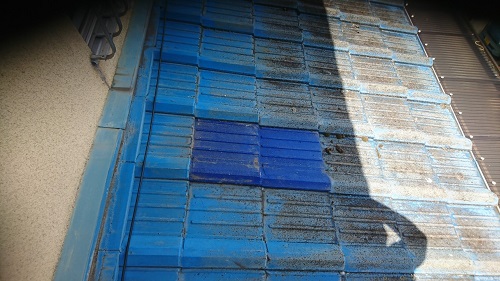 割れた瓦のみ交換写真