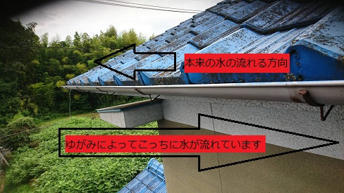 雨樋の劣化写真