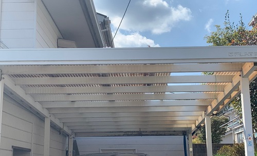 駐車場屋根の劣化