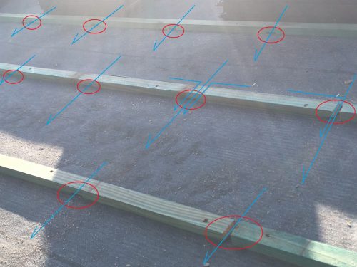 福山市の新築住宅工事でプラウドプレインの瓦を採用して大屋根が完成！ルーフィング上の水の流れ