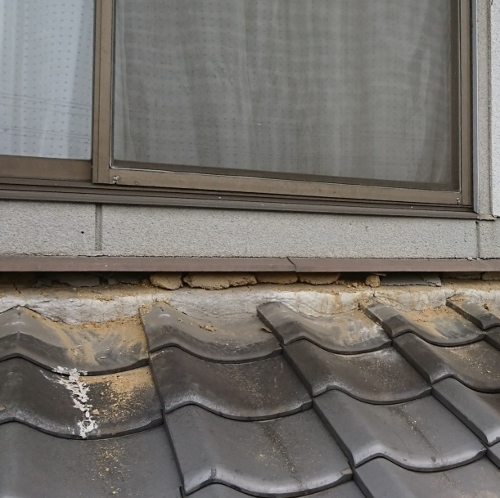 熨斗瓦積み直し工事取外し