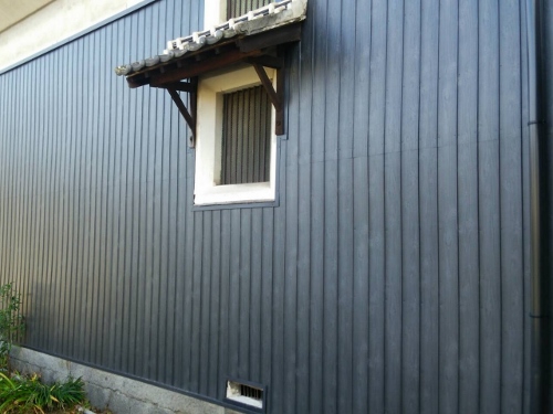 蔵外壁貼り替え工事