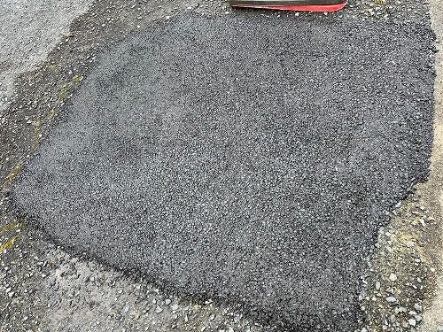 福山市にてアスファルト陥没の舗装工事