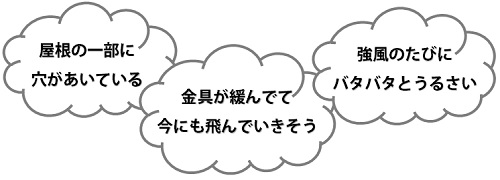 車庫(カーポート)屋根の悩み