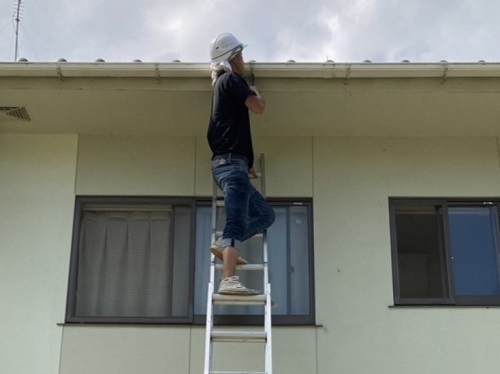 福山市雨どい架け替え工事後点検と調整