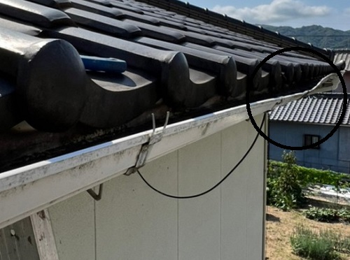 福山市雨どい架け替え工事前
