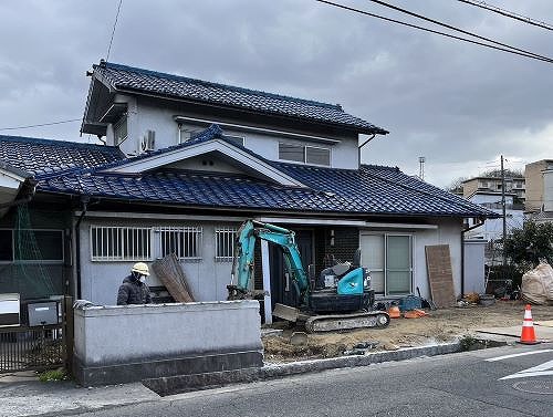 福山市にて住宅の解体工事
