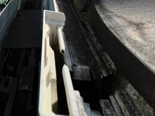 福山市雨どい架け替え工事落とし口