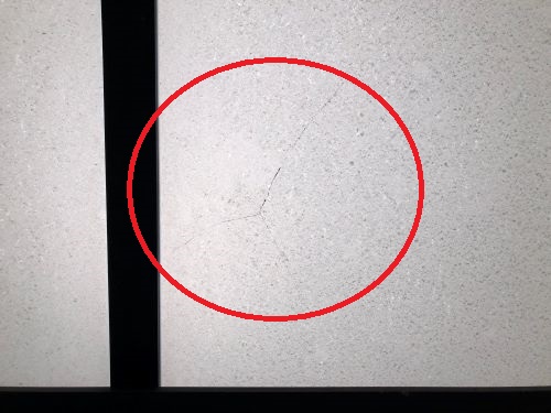 カーポート屋根ひび割れ