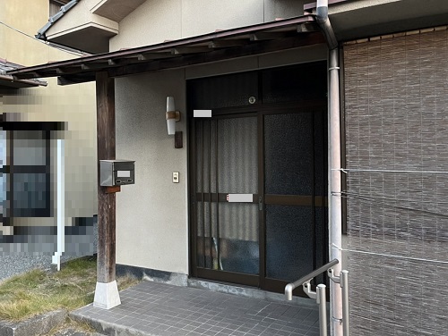 福山市玄関ポーチ柱補修工事後