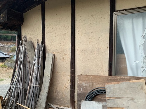 福山市小舞土壁補修工事ビフォー