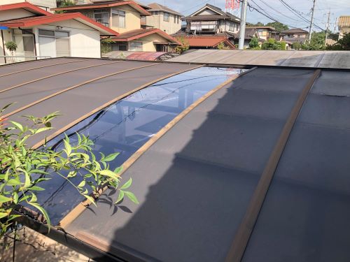 ﾎﾟﾘｶ屋根交換完了