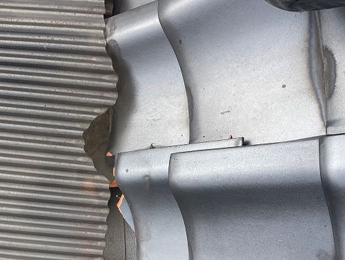 福山市瓦屋根の破損調査