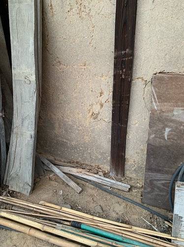 福山市はがれた土壁の調査