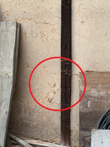 福山市外壁小舞土壁の破損