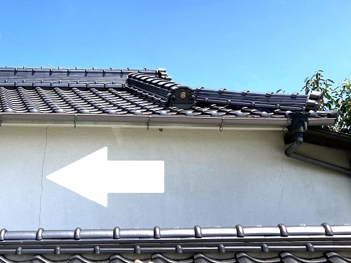 福山市外壁雨漏り箇所クラック