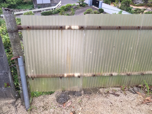 福山市外構工事リクシルハイサモアアルミ製フェンス設置前
