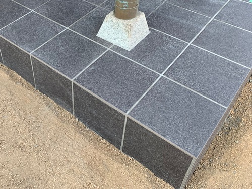 福山市玄関まわりリフォーム後タイル