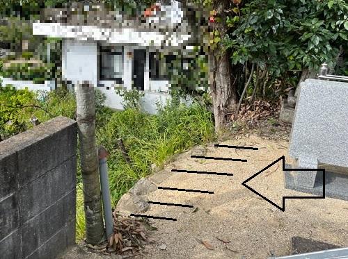 福山市外構工事アルミ製フェンス設置箇所