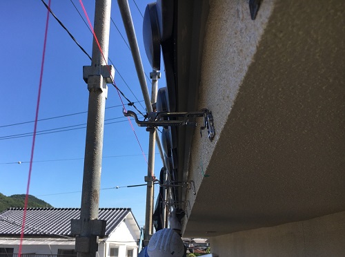 福山市雨樋取り替え工事軒樋吊金具水勾配