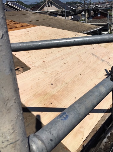 福山市屋根リフォーム下地増し張り