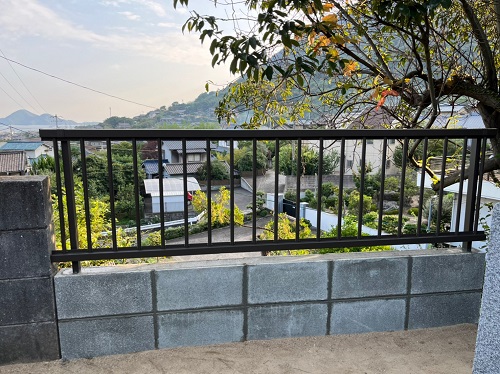 福山市エクステリア工事リクシルハイサモアアルミ製フェンス設置