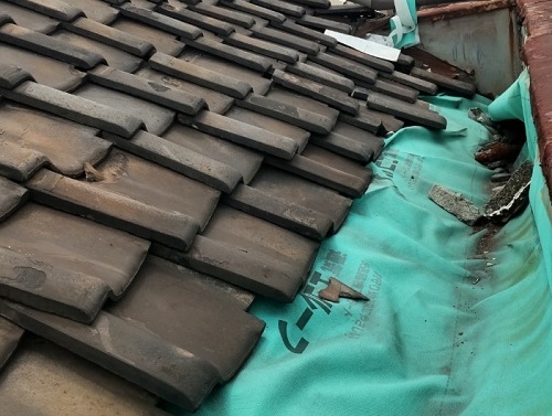 福山市雨漏り原因むき出しのルーフィング