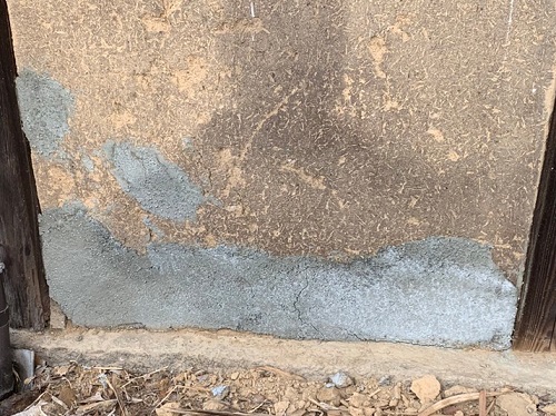 福山市外壁をモルタル補強後