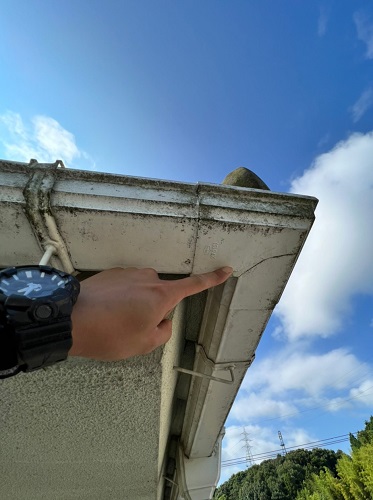 福山市雨どい調査コーナー部材の破損