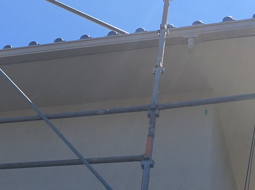 福山市軒樋集水器エルボ取り替え後