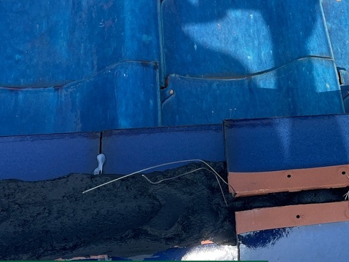 福山市釉薬瓦工事熨斗瓦