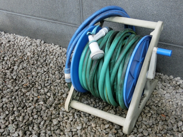 ホースが収納された状態