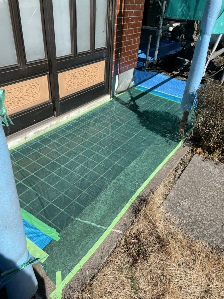 土間養生が終了しました
